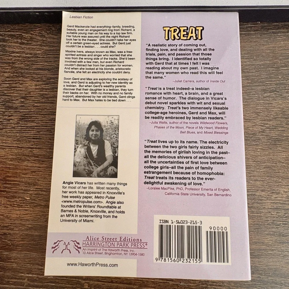 Treat Angie Vicars Alice Street Lesbian Romance‎ Harrington Park Paperback Book